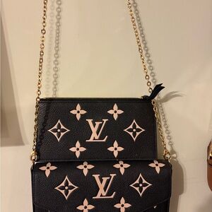 Louis Vuitton Black and Pink Crossbody Bag